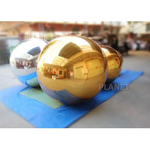 Fireproof 1.5m , 2m , 3m Inflatable Mirror Ball For Advertising Activity