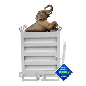 Metal Powder Solid Bulk Bins Steel Bottom Dumping Hopper Open Top Refuse