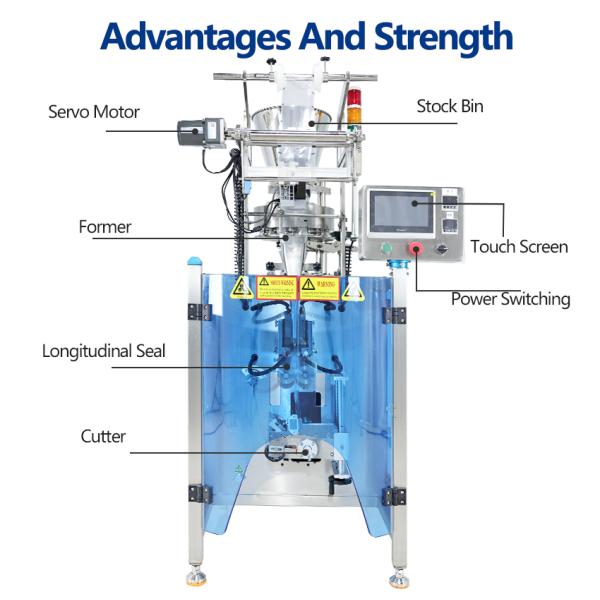 SUS304 Automatic Granule Packing Machine For Tea Rice Coffee Bag Filling Sealing