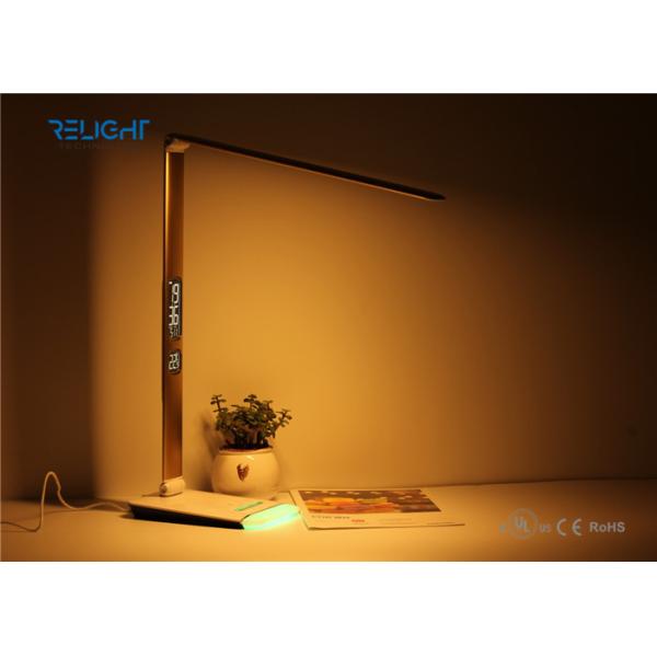 Eye Protection Foldable Desk Lamp with LCD Calendar Display and Ambient Light Dimmable Brightness