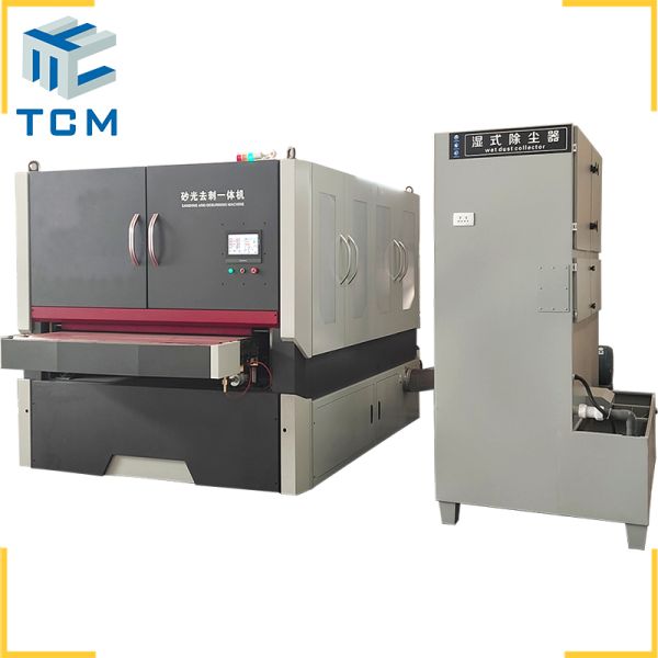 Steel Sheet metal work piece sanding deburring edge rounding machine