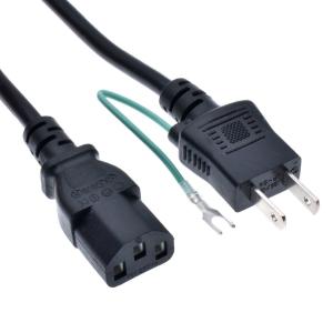 Quality Japan 2 Pin Power Cord With Ground Apply To IEC320 C13 1.5m H05VV-F 3G 0.75mm for sale