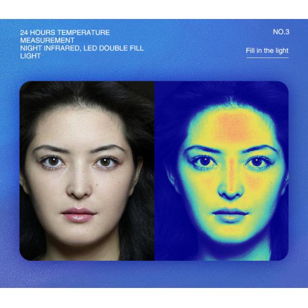 4m Face Recognition Thermometer Binocular Infrared Automatic Temperature Measurement