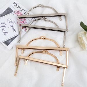 20.5*7.5cm Simple Ball Closure Purse Clutch Frame With Chain Loops