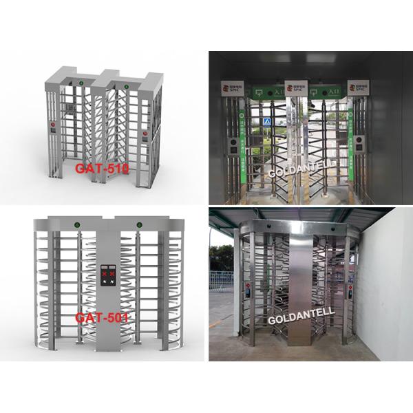 Two door access Prison Full Height turnstile security gates RFID card and Fingerprint Control