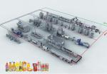 Complete set of automatic filling and beverage processing machine for beverage