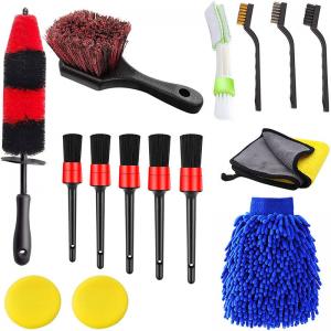 Quality 12PCS Auto Car Detailing Brush Vent Cleaner Tool Kit For Tire Dashboard Interior Exterior for sale