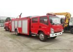 ISUZU ELF 700P Fire And Rescue Trucks With 4 Ton Water Tank / Fire Pump