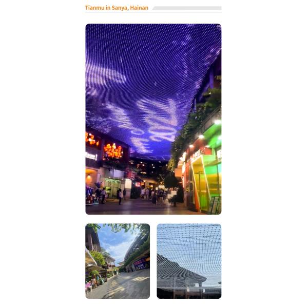 T20-1L Transparent Led Mesh Display Outdoor SMD3535 For Building Surface