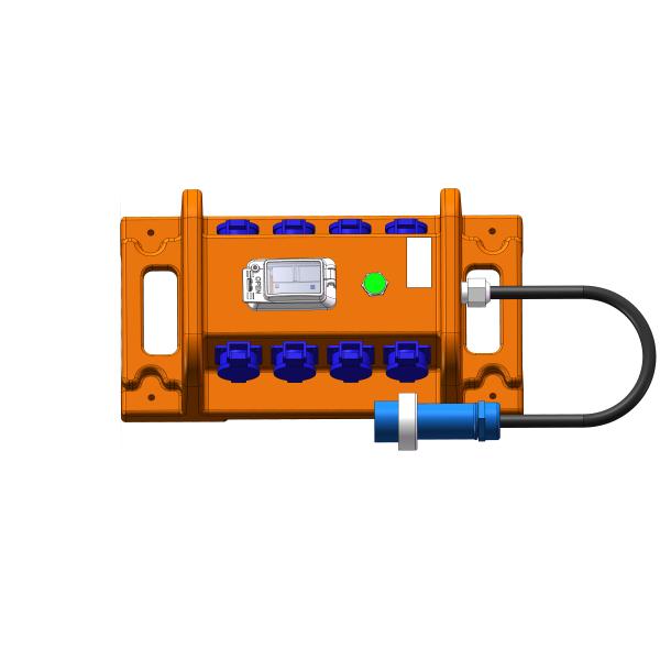 8 Channel Power Distro Boxes Manual Switch 6080w Convenient Power Socket Box