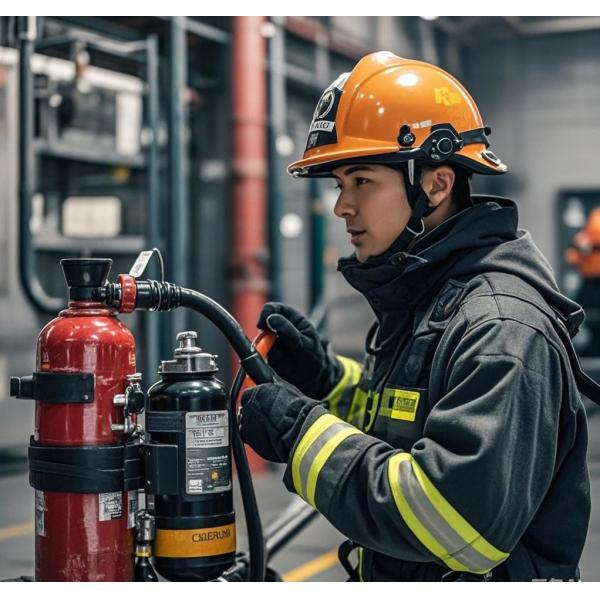 Fireproof Khaki One Piece Work Uniform Flame Retardant Suit