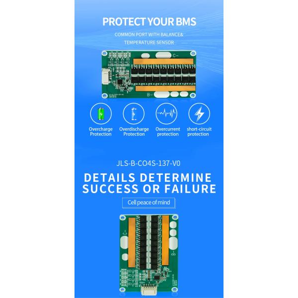 OEM 6s~16s 200a 24v 36v 48v 60v Lithium Ion Battery Bms With Balance Ntc Sensors For Golf Cart EV
