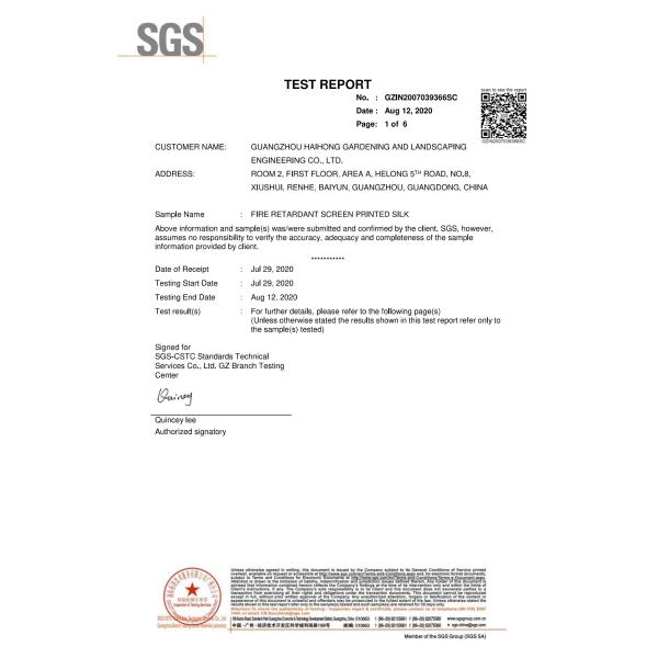 Fire Proof Certification ASTM E84 Artificial Pine Tree