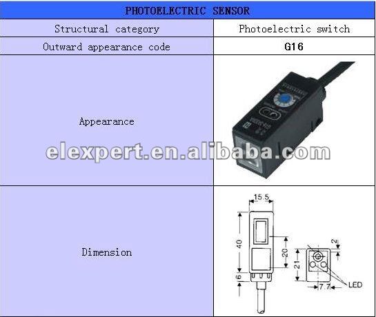 Photoelectric distance sensor G16