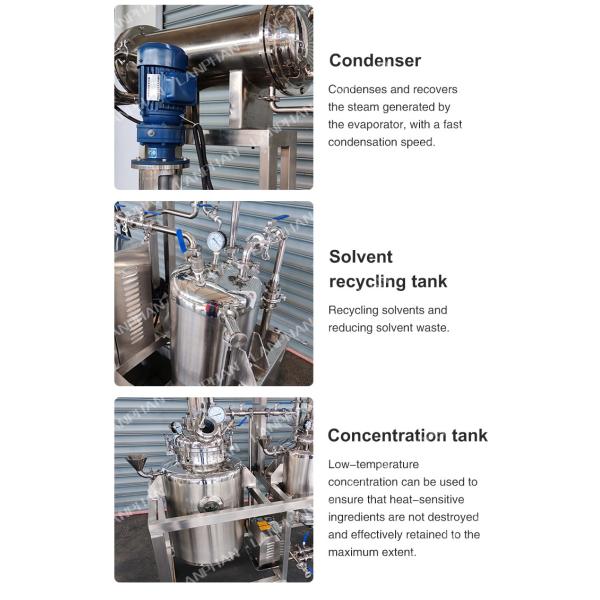 50L Stainless Steel 304 Concentration Tank Extraction Unit Extraction Concentrator
