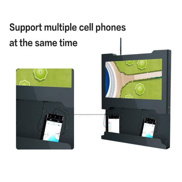Genevision LCD Advertising Screen Ad Player With Cell Phone Charging Station