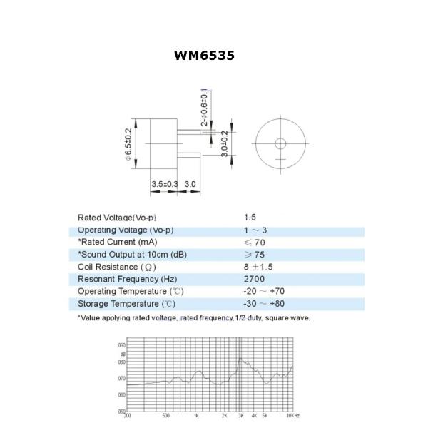 75dB Output Electromagnetic Buzzer Without Circuit for Household Appliances