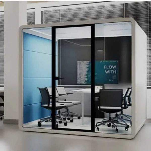 ECO Friendly Six Persons Acoustic Booth , Portable Soundproof Room For Office