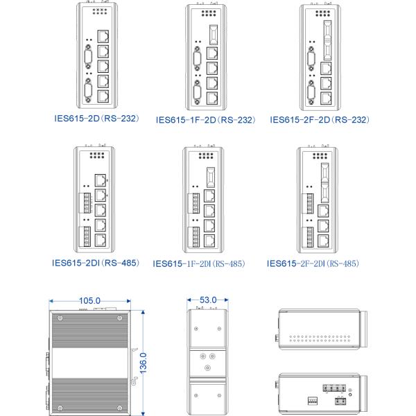 1.0 Gbps Managed Industry Ethernet Switch 10/100M With 5 Ethernet Ports