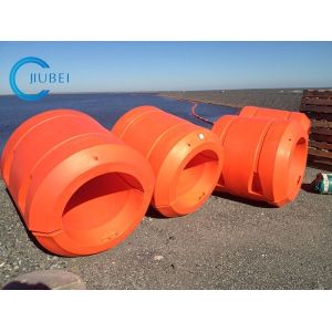 Orange / Yellow Cylindrical HDPE Pipe Floater DN1100 For Dredger Pipelines