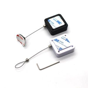 ABS Shell Anti Theft Cable Retractor With 3M Sticker