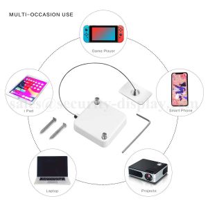 Anti Theft Retractable Laptop Cable Lock For Hardware Security