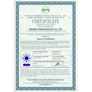 Ningbo Tianan (Group) Co.,Ltd. Certifications