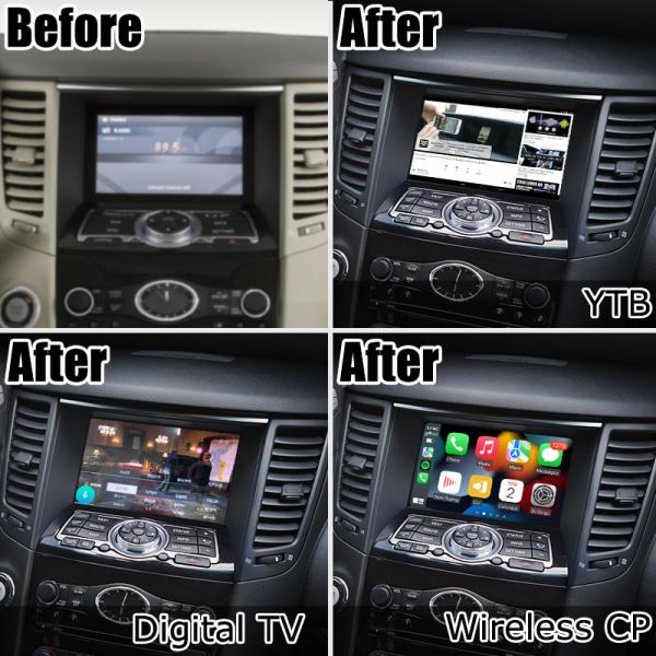INFINITI QX70 FX35 FX37 HD screen upgrade wireless carplay android auto IT06