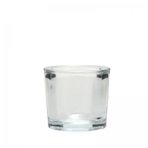 Quality Crystal Glass Birthday Candle Holders Clear Tea Light Candle In Glass Jar for sale