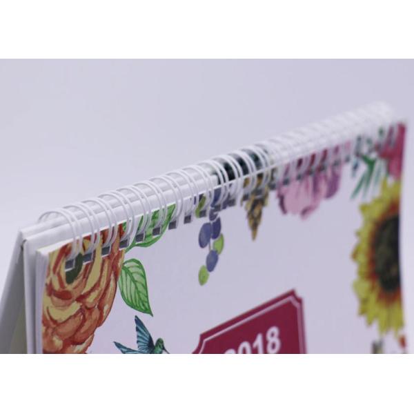 Paper Desk Calendar With Transparent Plastic Cover , 300gsm Business Desk Calendars