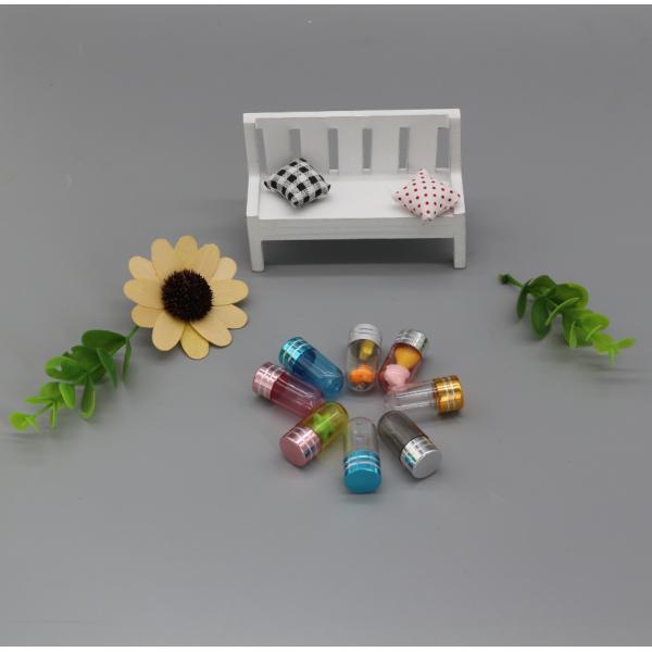 44mm ISO9001 Single Pill Containers One Capsule Mini Pill Bottles