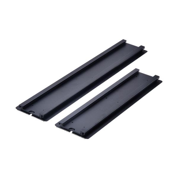 Large flat Aluminium Heat Sink Profiles Black ODM Practical T3-T8 Temper