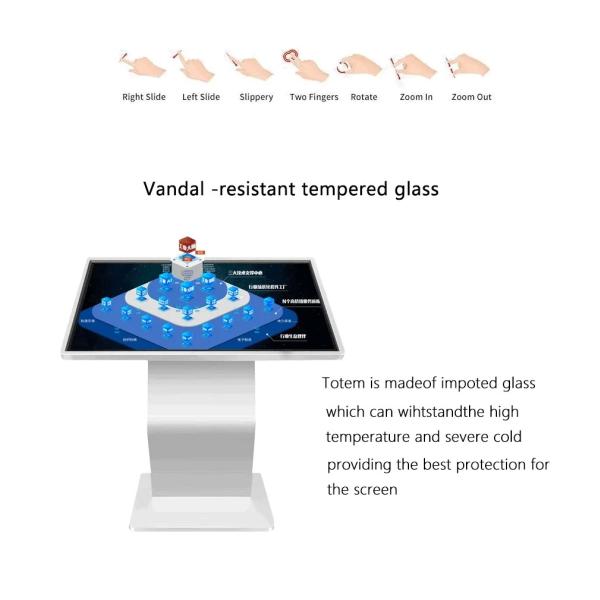 DDR3 1GB 2GB Interactive Self Service Kiosk Horizontal Multimedia Display