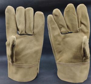 Quality Short Thick Leather High Temperature Welder Gloves Full Leather Welding Welder Gloves Suede Leather Welding Gloves for sale