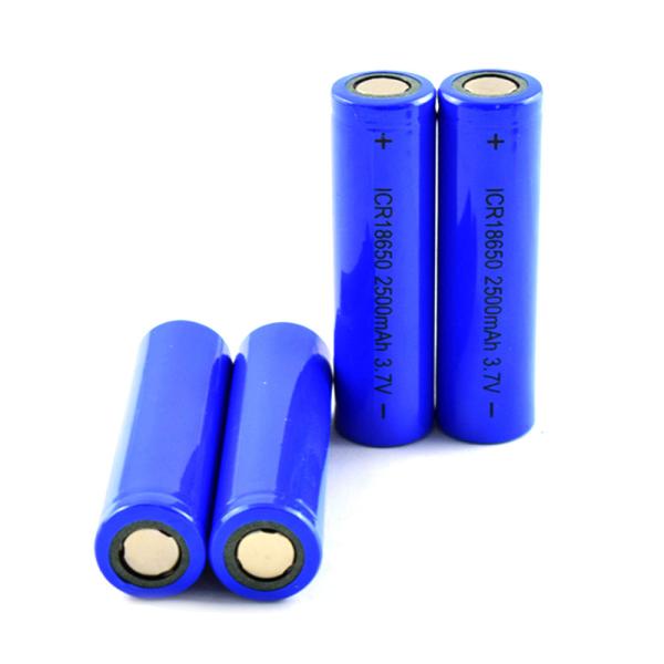 Rechargeable 18650 Battery 3.7 V 2500mah For Flashlight Power Banks