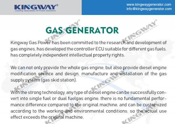 Kingway 50/60HZ 1/3phase 5.5kw Lifan Engine Potable Silent Natural Gas Generator Set for home cook