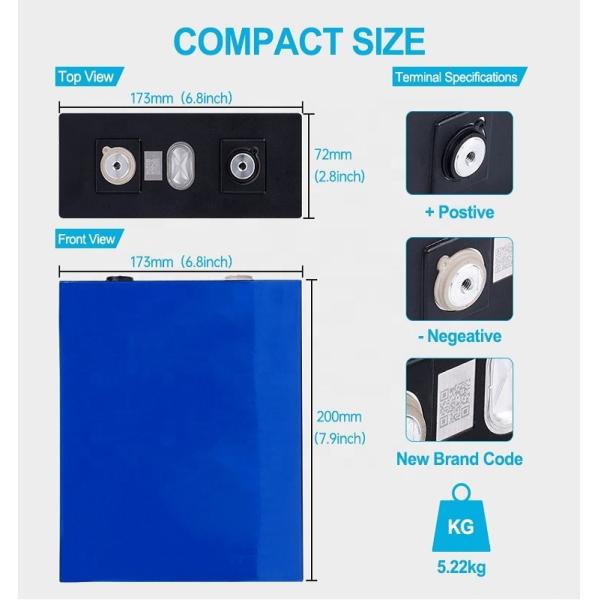 LiFePO4 Lithium Battery Custom 3.2V 100AH 200AH 280AH 400AH Prismatic Grade A Lithium Battery Cells For EV/Solar System