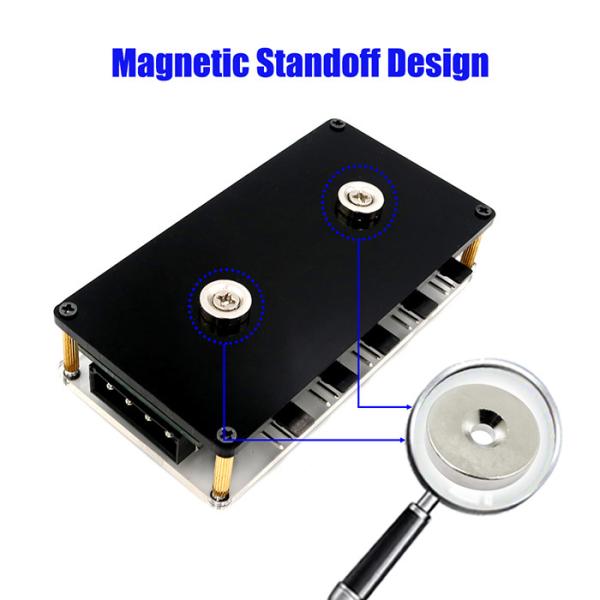 10-Way Fan Hub With PMMA Housing And Magnetic Bracket (Power Supply From A 4-Pin Molex Or SATA 15-Pin Connector)