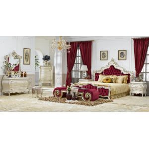 Quality Cottonwood Royal Luxury European Bedroom Furniture Classic King Size Bedroom Set for sale