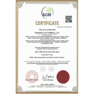 Shenzhen Jutai Comm Co., Ltd. Certifications