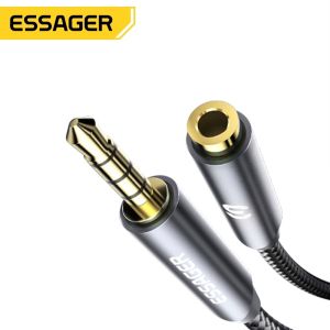 Buy cheap Essager 3.5mm Male to 3.5mm Female AUX Jack Headphone Audio Cables from wholesalers