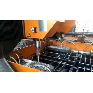 China Metal Flange CNC Drilling Machine with Double Spindle Heads on sale