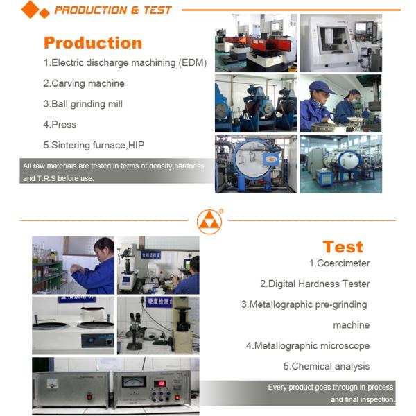 Sliver Gray Color Cemented Tungsten Carbide Tips For Drilling Building