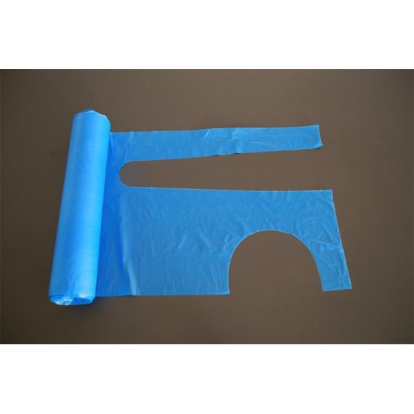 Blue White Disposable Aprons On A Roll , LDPE HDPE Plastic Aprons For Adults