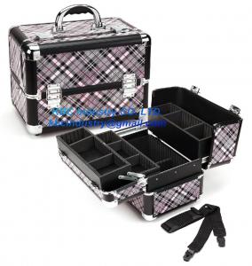 Quality Professional Makeup Case – Pink Checker for sale
