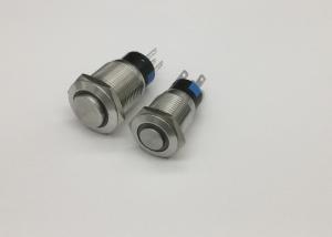 Quality Latching 12v Annular 19mm Metal Momentary Push Button for sale