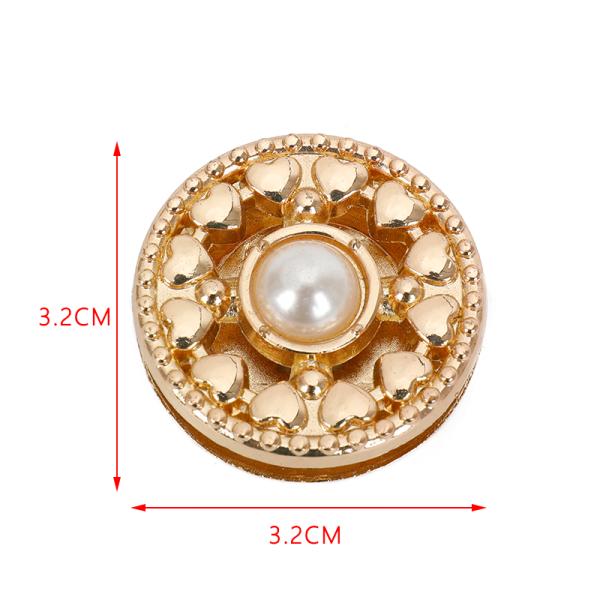 The Little Heart Shape Embossed With Pearl Handbag Lock Handbag Hardware Accessories