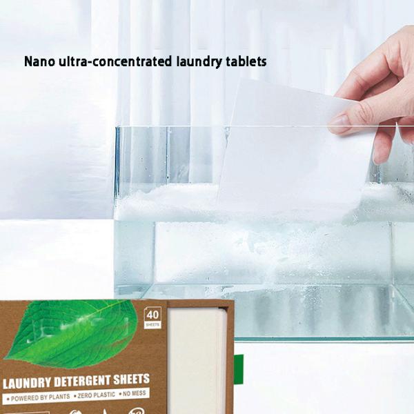 Bio Washing Machine Detergent Sheets White Laundry Sheets Eco Friendly