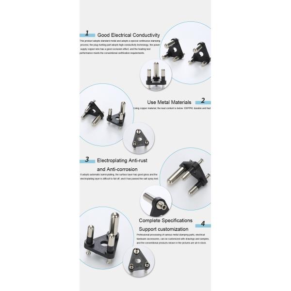 ISO9001 C3604 Power Adapters VDE Plug Insert