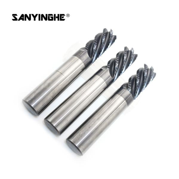 HRC58 CNC Carbide Roughing End Mills Threaded 2 3 4 Flute Square Cnc Milling Cutter